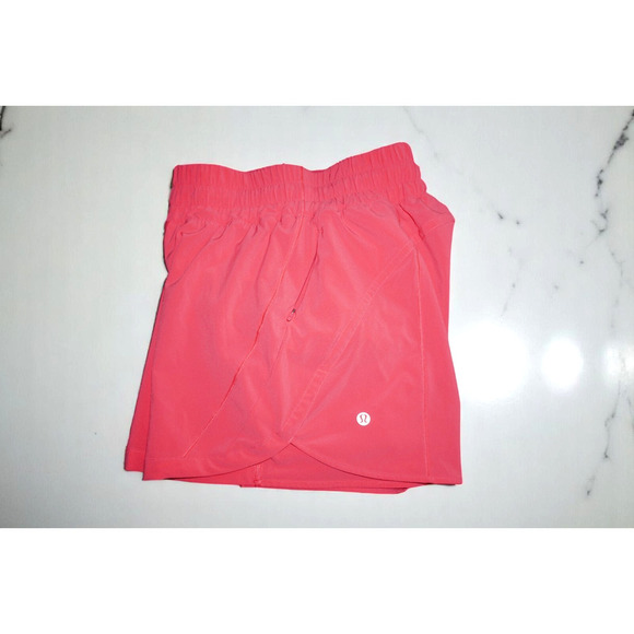 Lululemon Speed Up Shorts 4" Lined Coral Red Women’s Size 4 Running Gym Active - Picture 10 of 13